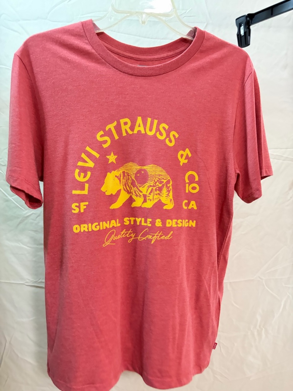 Levi's Red Crewneck Tee with Subtle White Logo